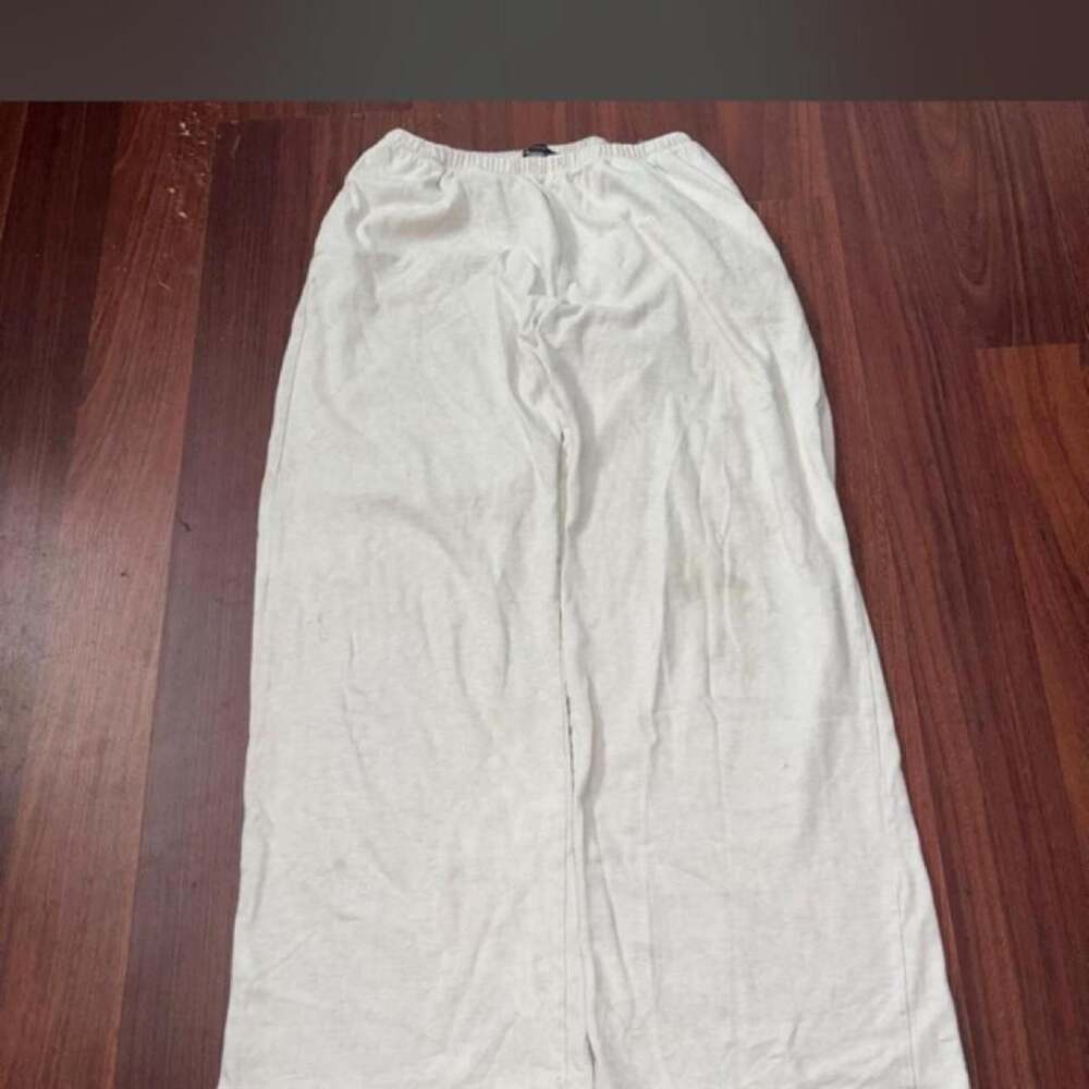 Brandy Melville Cream Wide Leg Lounge Pants